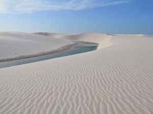 Preview wallpaper water, desert, dunes, sand, nature