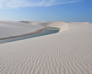 Preview wallpaper water, desert, dunes, sand, nature