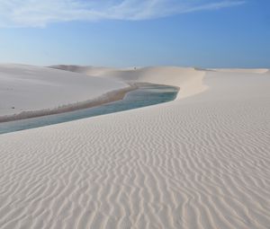 Preview wallpaper water, desert, dunes, sand, nature