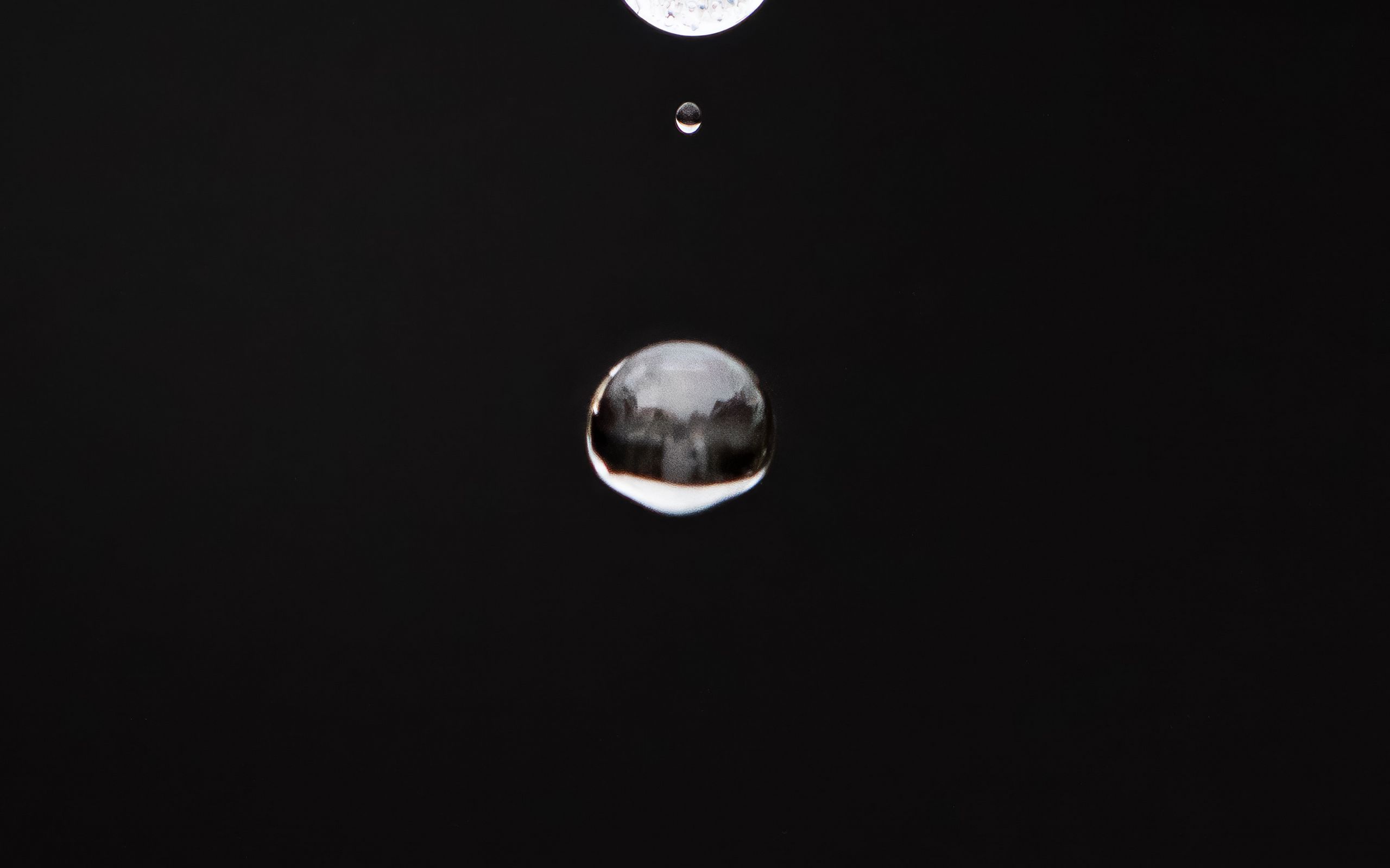 2560x1600 Wallpaper water, drop, macro, transparent