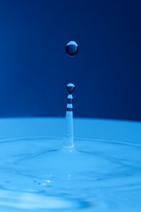 Preview wallpaper water, drop, minimalism, blue