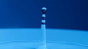 Preview wallpaper water, drop, minimalism, blue