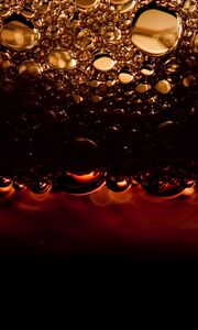 Preview wallpaper water drops, bubbles, macro, close up, brown