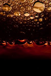 Preview wallpaper water drops, bubbles, macro, close up, brown