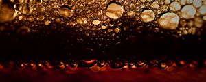 Preview wallpaper water drops, bubbles, macro, close up, brown