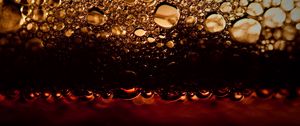 Preview wallpaper water drops, bubbles, macro, close up, brown