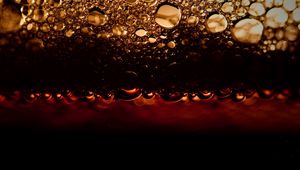 Preview wallpaper water drops, bubbles, macro, close up, brown