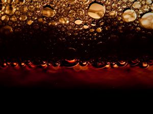 Preview wallpaper water drops, bubbles, macro, close up, brown