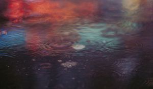 Preview wallpaper water, drops, circles, rain, dark