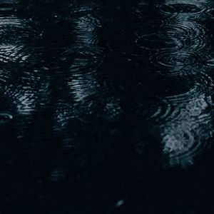 Preview wallpaper water, drops, rain, surface, waves, dark