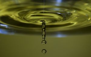 Preview wallpaper water, drops, ripples, macro, green