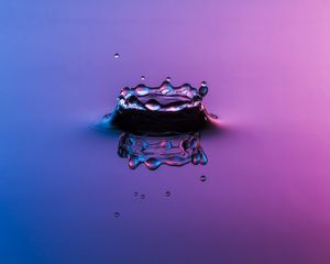 Preview wallpaper water, drops, splash, gradient, macro