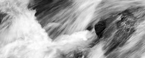 Preview wallpaper water, flow, stones, foam, bw