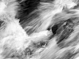 Preview wallpaper water, flow, stones, foam, bw