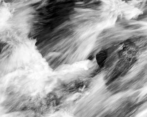 Preview wallpaper water, flow, stones, foam, bw