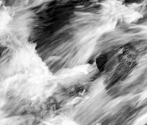 Preview wallpaper water, flow, stones, foam, bw