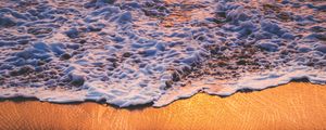 Preview wallpaper water, foam, surf, sand