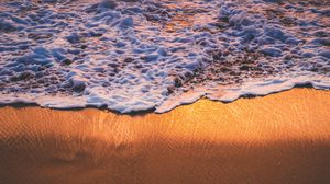 Preview wallpaper water, foam, surf, sand