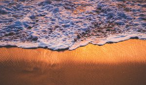 Preview wallpaper water, foam, surf, sand