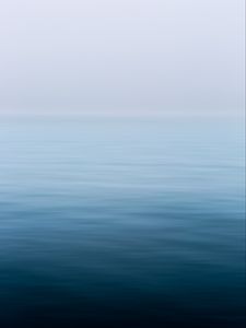 Preview wallpaper water, fog, horizon, surface, minimalism