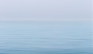 Preview wallpaper water, fog, horizon, surface, minimalism