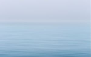 Preview wallpaper water, fog, horizon, surface, minimalism
