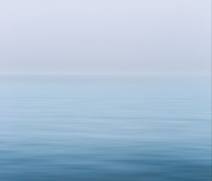 Preview wallpaper water, fog, horizon, surface, minimalism