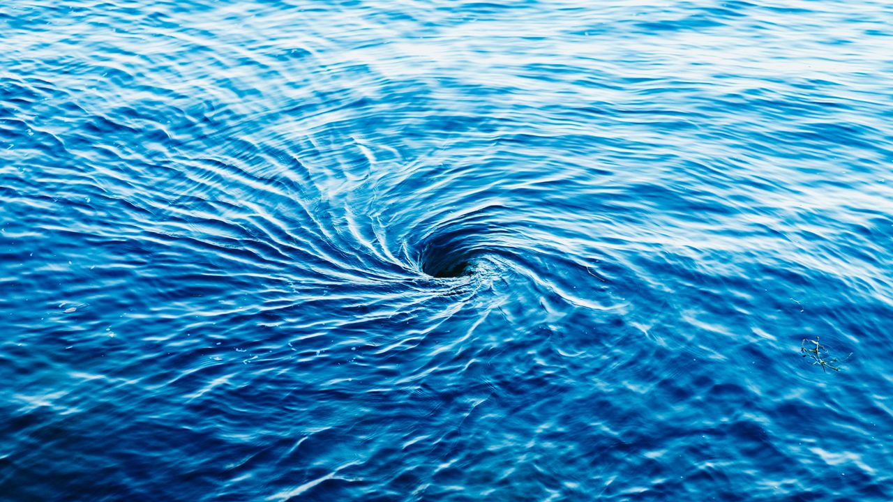 Wallpaper water, funnel, ripples, rotation