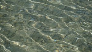 Preview wallpaper water, glare, stones, bottom