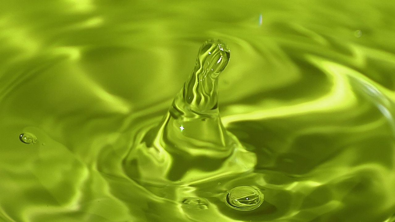Wallpaper water, green, drop, splash, pinnacle, divorce