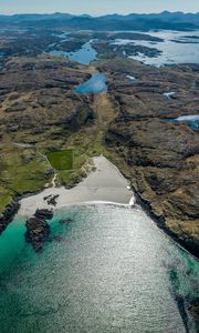 Preview wallpaper water, islands, land, aerial view