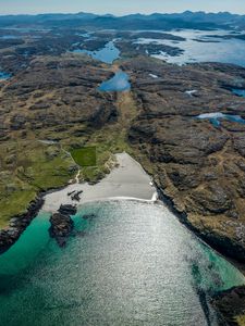 Preview wallpaper water, islands, land, aerial view