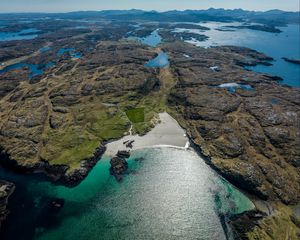 Preview wallpaper water, islands, land, aerial view