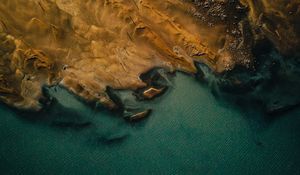 Preview wallpaper water, land, aerial view, coast, sea