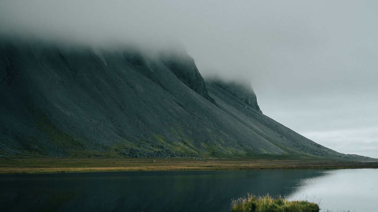 Wallpaper water, mountain, fog, nature, green