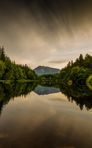 Preview wallpaper water, mountains, reflection, trees