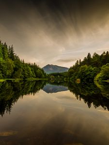 Preview wallpaper water, mountains, reflection, trees