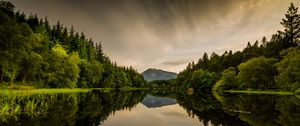 Preview wallpaper water, mountains, reflection, trees