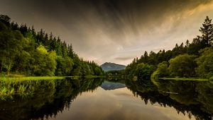 Preview wallpaper water, mountains, reflection, trees
