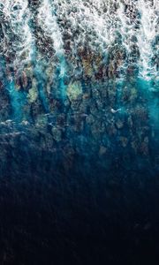 Preview wallpaper water, ocean, surf, aerial view, maldives