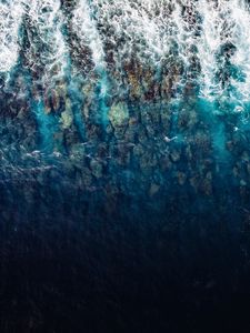 Preview wallpaper water, ocean, surf, aerial view, maldives