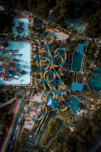 Preview wallpaper water park, slides, pool, entertainment, aerial view
