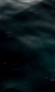 Preview wallpaper water, rain, drops, waves, dark