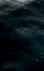 Preview wallpaper water, rain, drops, waves, dark