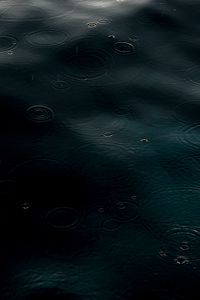 Preview wallpaper water, rain, drops, waves, dark