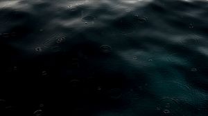 Preview wallpaper water, rain, drops, waves, dark