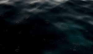Preview wallpaper water, rain, drops, waves, dark