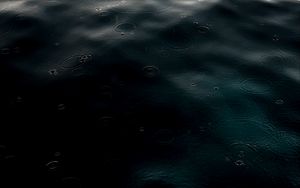 Preview wallpaper water, rain, drops, waves, dark