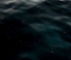 Preview wallpaper water, rain, drops, waves, dark