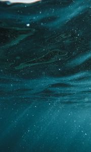 Preview wallpaper water, rays, bubbles, dark
